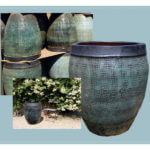 Two tone large ceramic planter