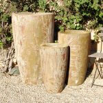 Extra Tall Antique Finish Planters