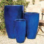 Oversize Blue Ceramic Planters