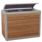 wood. trash. low-maintenance.