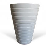 Sleek White Waste Receptacle