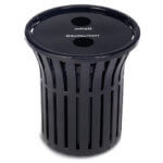 Steel. Plastisol. Receptacle. Waste.