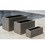 3 sizes fiberglass rectangular planters