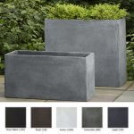 Stone Grey rectangular planters