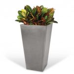 Tall Gun Metal planter