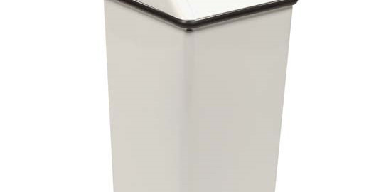White swing top waste