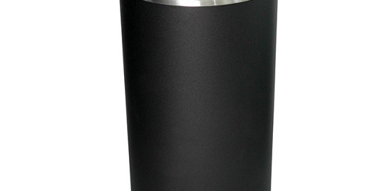 Black trash bin