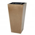 Tall Fiberglass Copper Trash