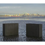 Metal rectangular tall planters