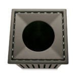 Steel. Powder coat. large capacity. commercial. waste. receptacle. recycle.