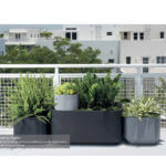 Outdoor resin planters