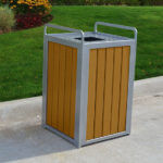 Piazza topload Plastic Wood Receptacle