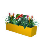 Yellow long rectangular planter