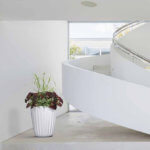 Large White Resin Planter