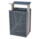 Airi Leaf 45 Gal. Trash Receptacle with side door