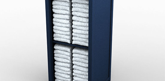 Blue Towel Shelf