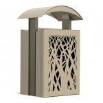 Steel. Bonnet. Waste. Trash. Receptacle.