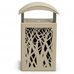 Steel. Bonnet. Waste. Trash. Receptacle.