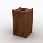 Ipe Wood Topload Waste Receptacle