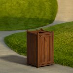 Ipe Top load waste receptacle