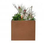 Bronze tall narrow planter