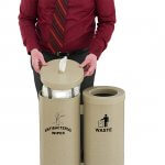 Wipe dispenser with waste