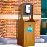 Palisade Sanitizing Dispenser with PPE Collection