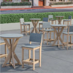 Gray and Tan Bistro Tables